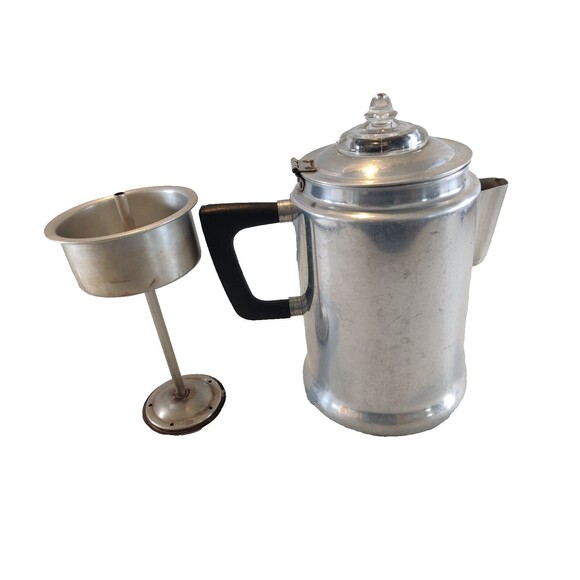 Vintage Stovetop Coffee Percolator Bakelite Handle 8-Cup-Top Is Glass - Picture 2 of 13